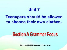 Teenagers should be allowed to choose their own clothesPPTμ9