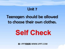 Teenagers should be allowed to choose their own clothesPPTμ10