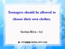Teenagers should be allowed to choose their own clothesPPTμ16