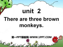 There are three brown monkeysPPTμ2