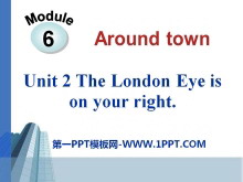 The London Eye is on your rightaround town PPTμ
