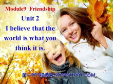 I believe that the world is what you think it isFriendship PPTμ3