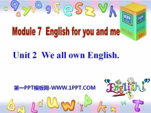 We all own EnglishEnglish for you and me PPTμ2
